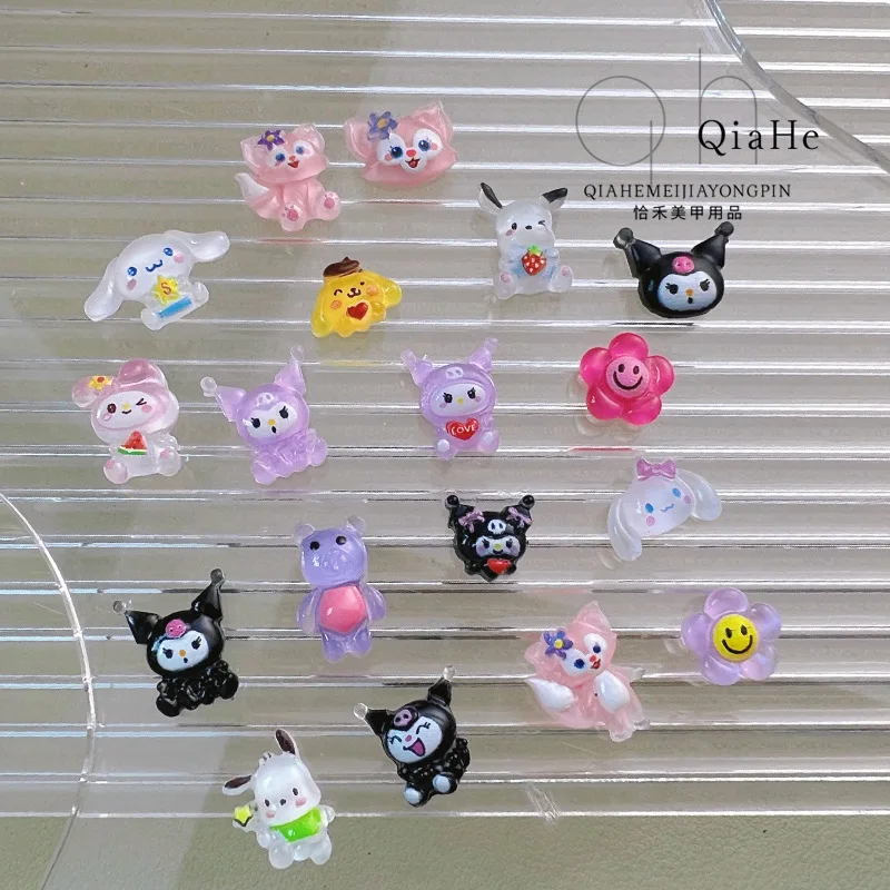 10 шт./набор Sanrioed Kuromi My Melody Cinnamoroll Pachacco миниатюрные полимерные аксессуары для