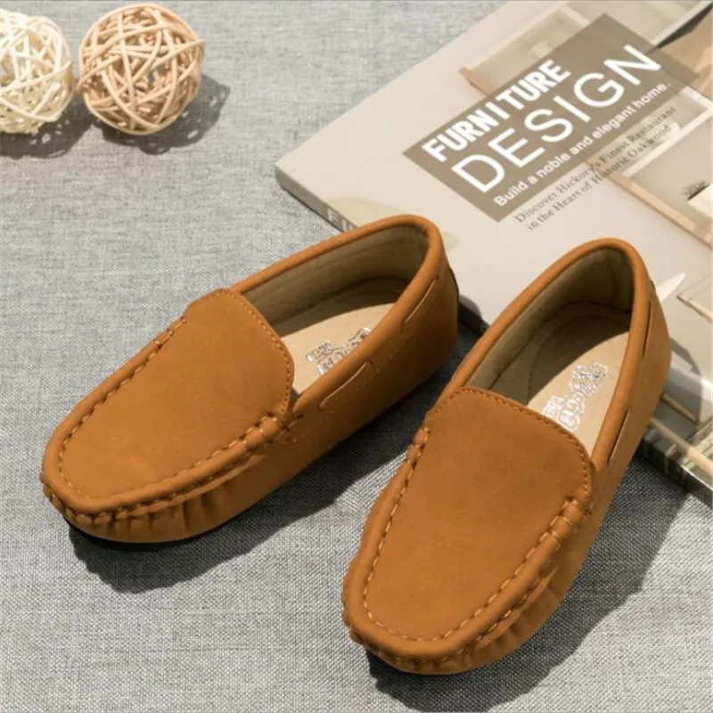 

New Children's Square Toe Shoes PU Leather Casual Comfortable Kids Loafers Flat Heel Shoe