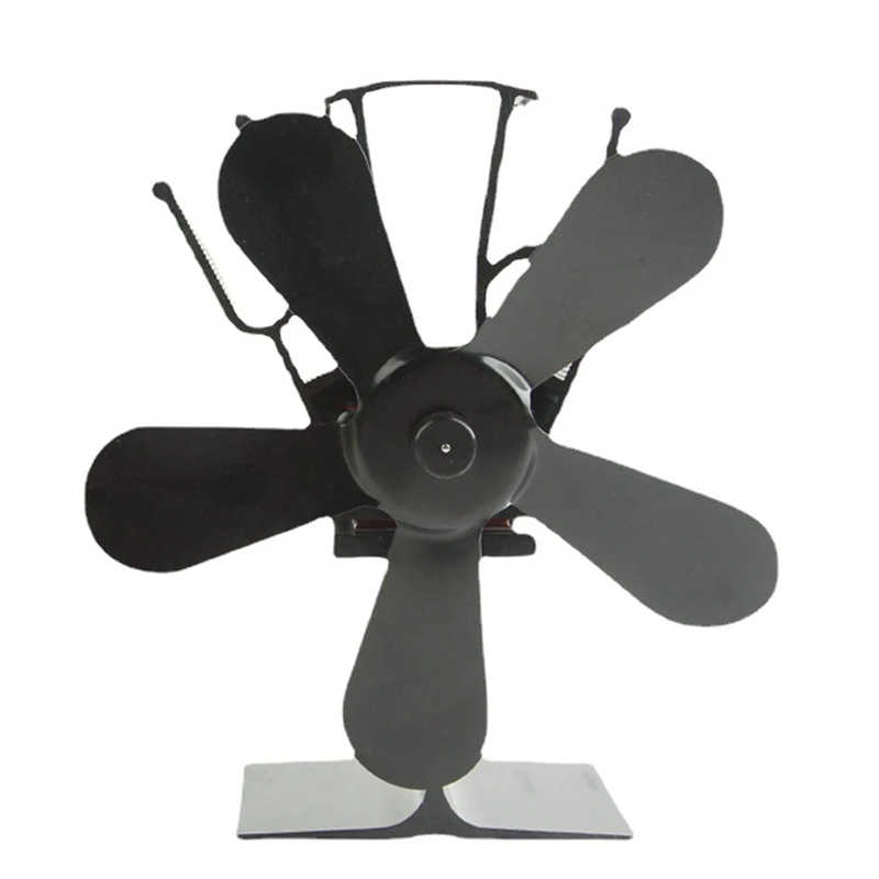 

Heat-Driven Five-Blade Fan Eco Fireplace Fan Heat Powered Stove Fan Fireplace Fan