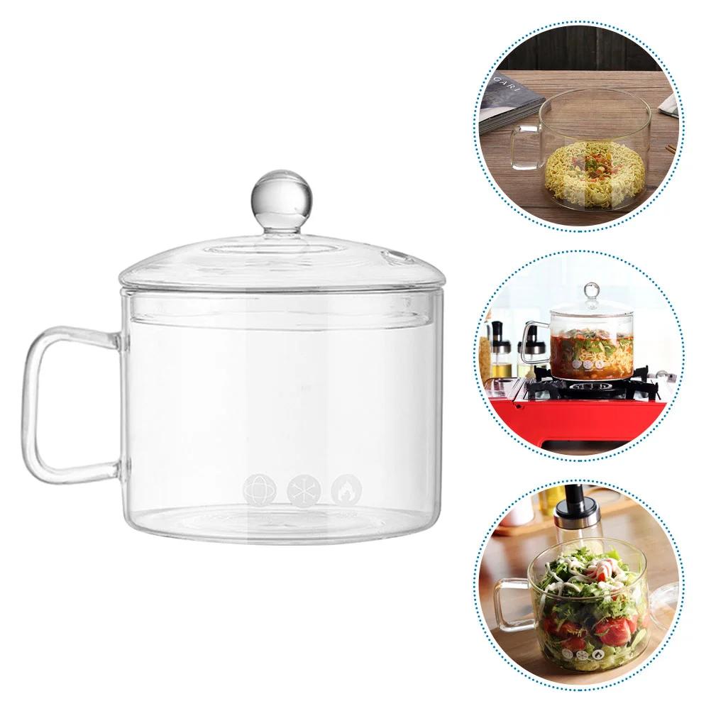 

Pot Saucepan Clear Stew Cooking Stovetop Kitchen Soup Melting Instant Noodle Butter Warmer Chocolate Stockpot Transparent