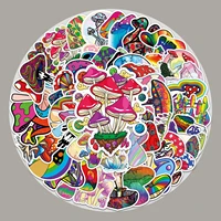 50 colorful mushroom graffiti stickers plant stickers diy skateboard luggage stickers moto scrapbooking diy lable kawaii deco