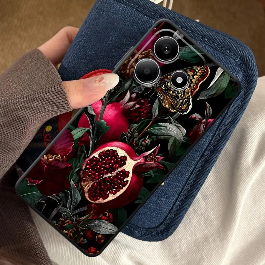 Фото Чехол с рисунком красного граната для Xiaomi Redmi Note 15 14C 12C 13C 13 14 Pro Plus A7 Pro 9 8 12 11 10 A1 A5 A2 A4 K80 K40 №5