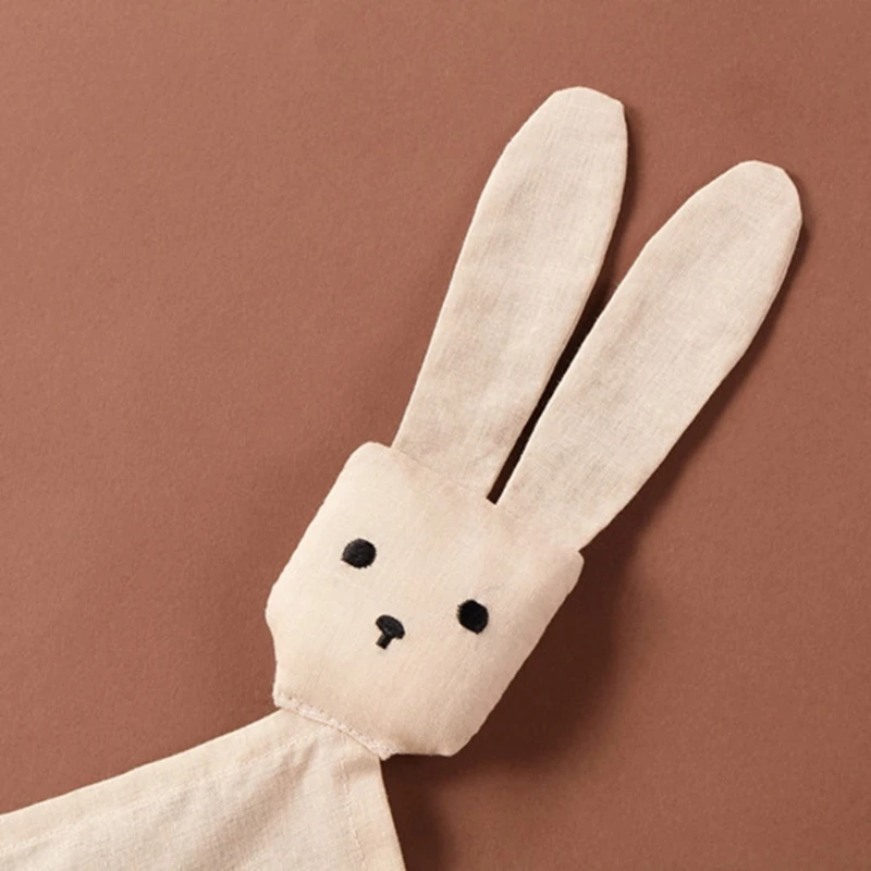 

Baby Soothe Appease Towel Bib Soft Cotton Linen Rabbit Doll Facecloth Bath Towel