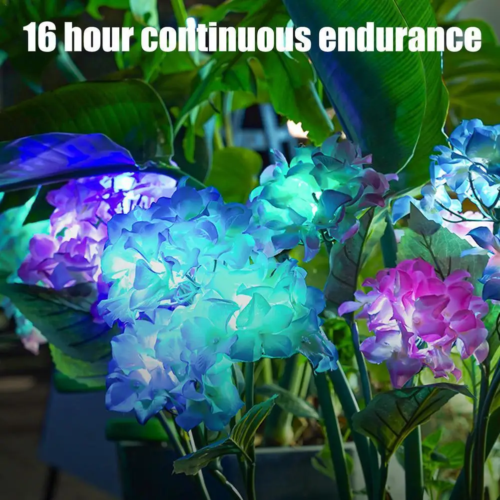 

Уличная лампа для гортензии на солнечной батарее, водонепроницаемый светильник для двора, сада, виллы, встраиваемая лампа для лужайки, праз...