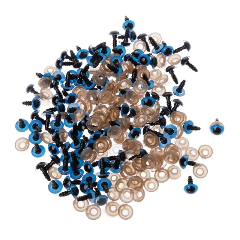 

100pcs 10mm Plastic Safety Eyes For Bear Stuffed Toy Snap Animal Puppet Dolls Ma Dropship