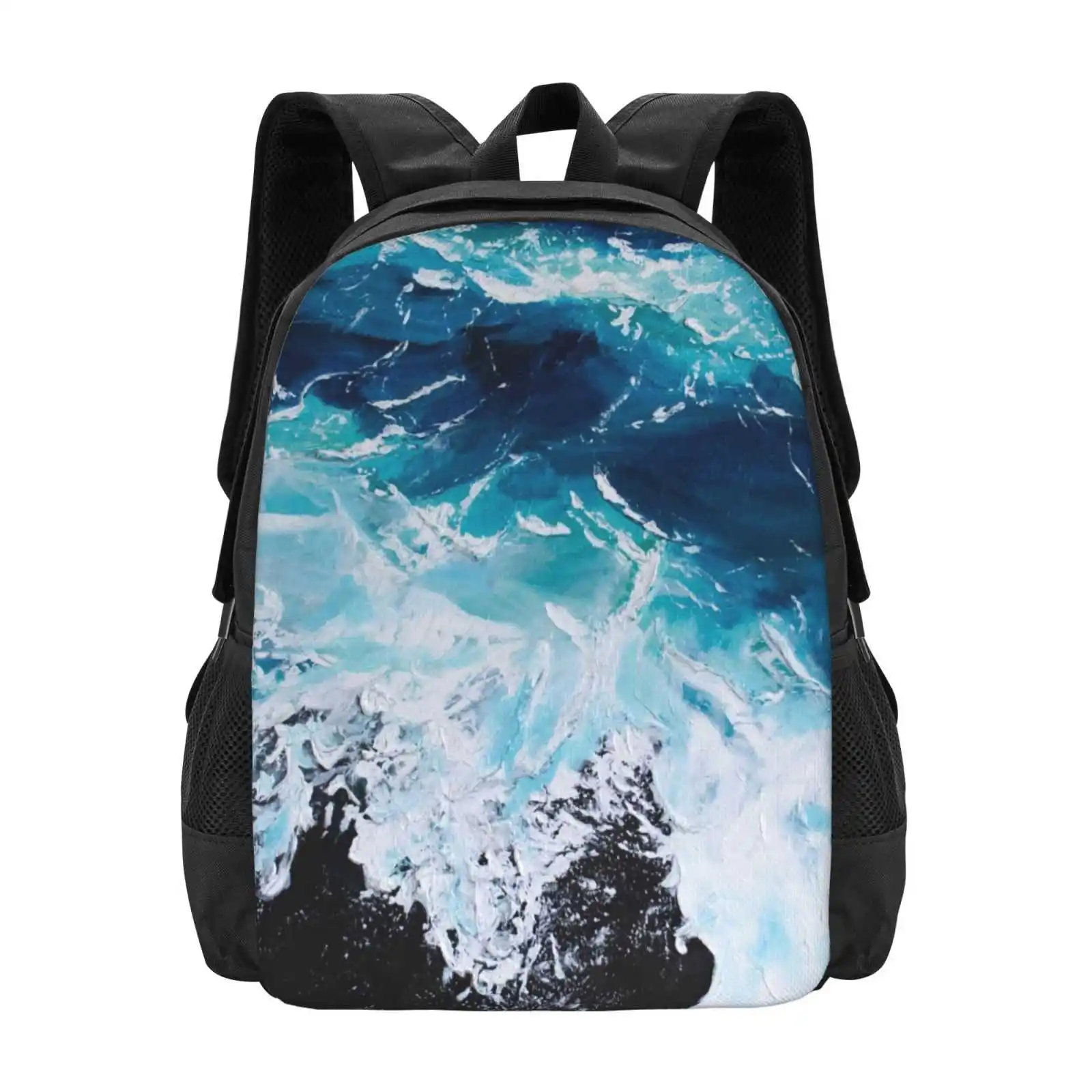 

Seaside Dreams Bag Backpack For Men Women Girls Teenage Fine Art Abstract Water Ocean Seaside Beachy Wave Seascape Coastal Blue