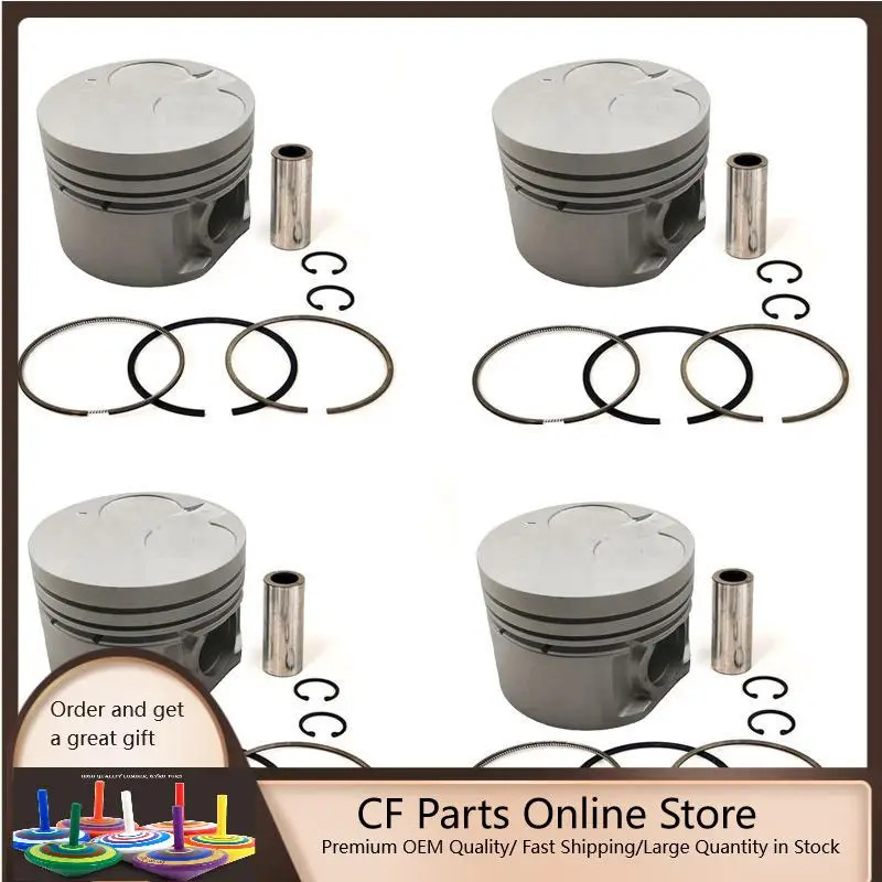 

New 4 Sets STD Piston Kit With Ring 12010-2S605 Fit For Nissan QD32 Engine 99.2MM