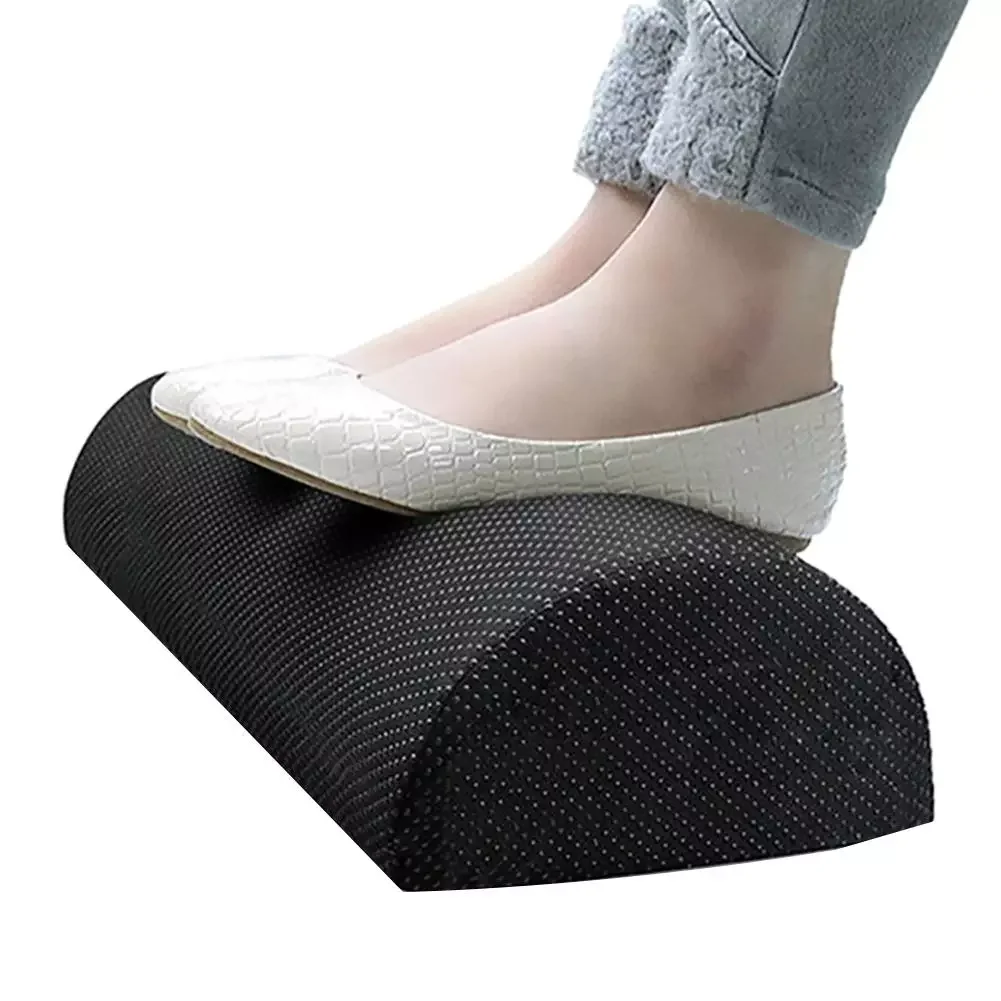 

New 1pc Durable Soft Polyester Under Desk Foot Rest Cushion Ergonomic Leg Resilient Office Foam Footrest Pillow