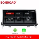 Bonroad Android 10,0 автомобильный мультимедийный плеер 10,25 ''GPS навигация радио для BMW X5 E70 X6 E71 (2007 - 2013) Carplay Head Unit Screen