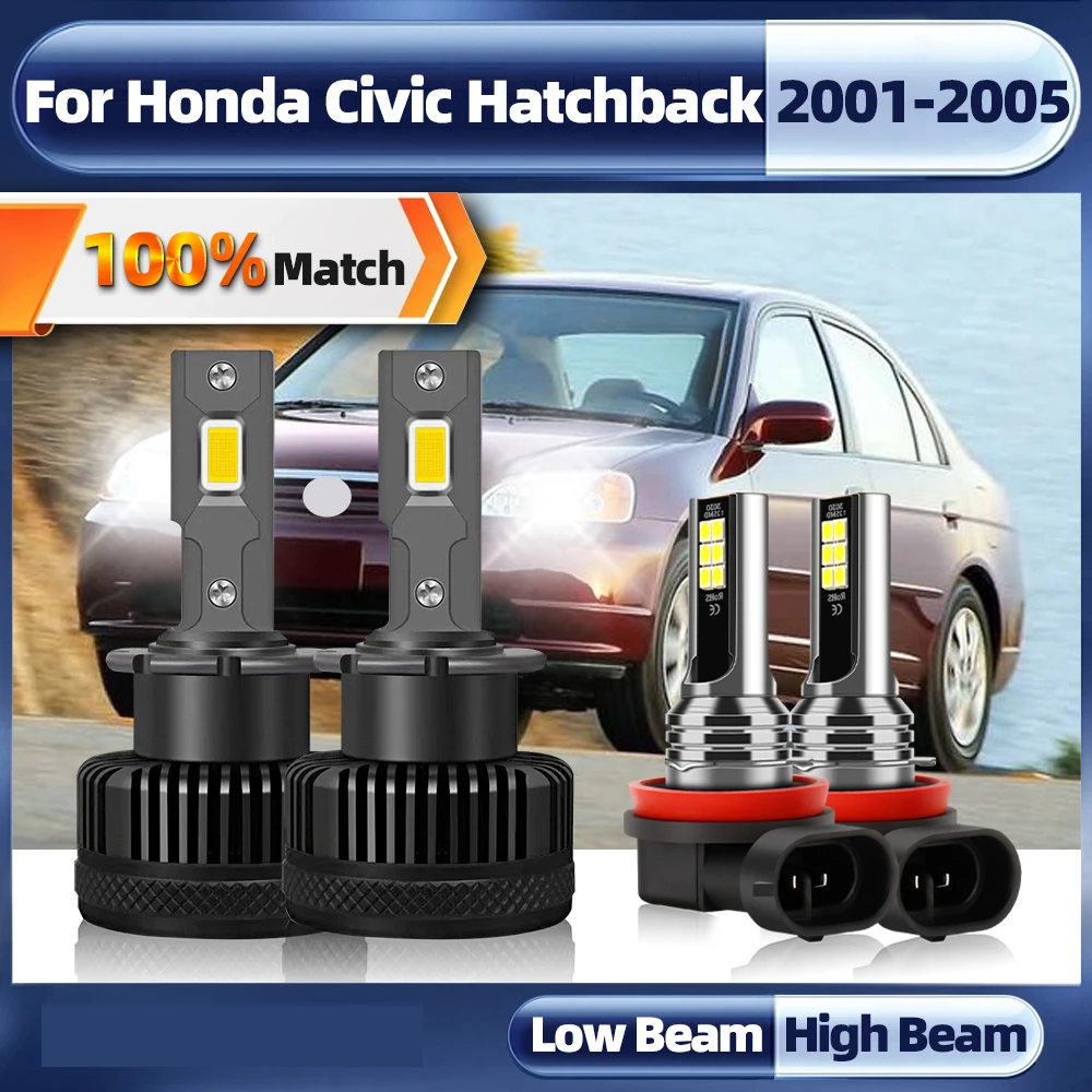 

D2S Canbus LED Headlights HID Bulb 120W 60000LM Car Light Turbo Lamp 6000K For Honda Civic Hatchback 2001 2002 2003 2004 2005