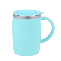 creative milk mug double layered wide caliber portable anti scalding tea milk mug coffee mug milk mug 500ml