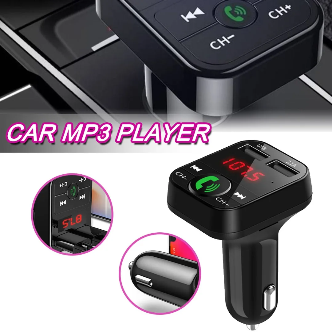 

Car FM Transmitter 2 USB Charger MP3 Music Audio Player Wireless Handsfree Kit Adapter Vehicle Mounted Players