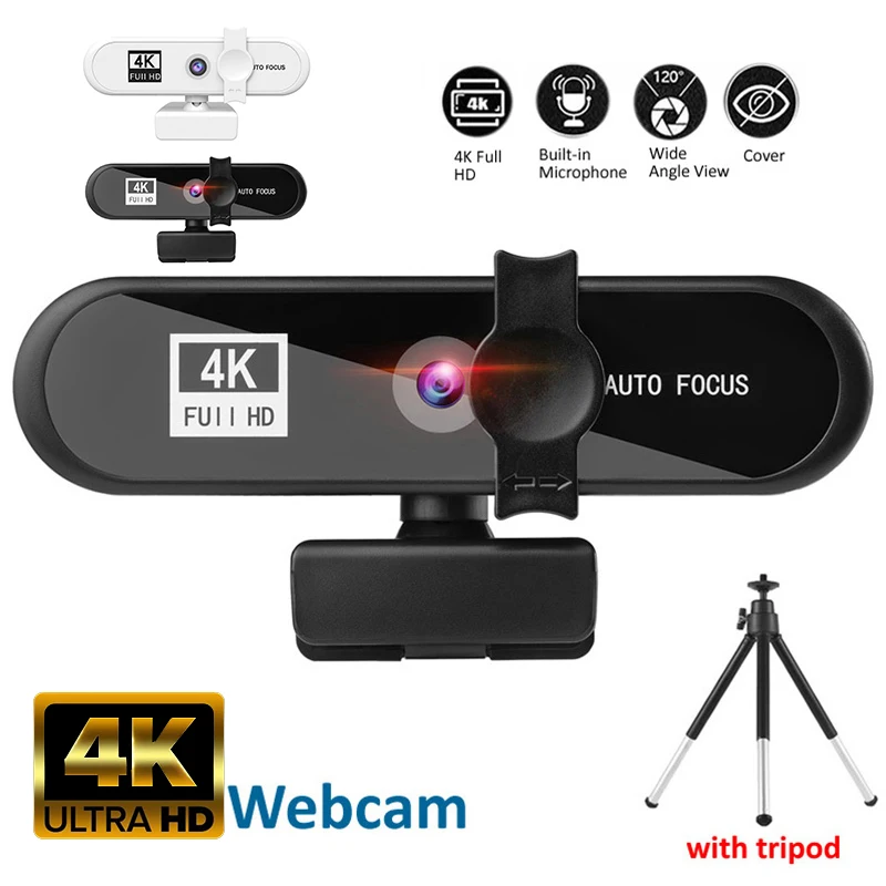 

2K 4K Webcam Sailvde Conferentie Pc Webcam With Gift Tripod Autofocus Usb Web Camera Laptop Mini Camera 1080P with Microphone