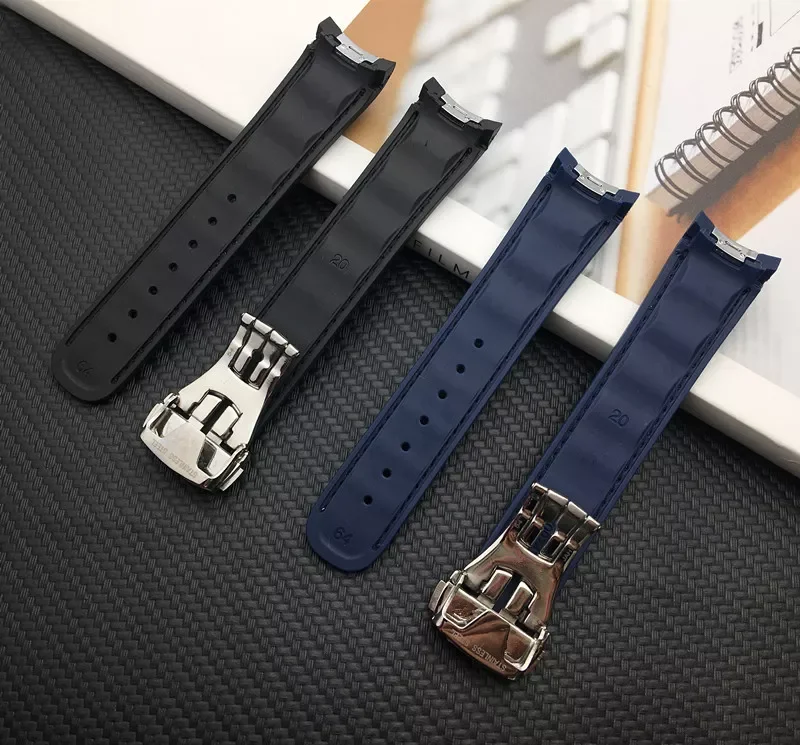 New 20mm Watchband Curved End Silicone Rubber Watch band with Metal for Omega strap Seamaster 300 AQUA TERRA AT150 8900 Tools