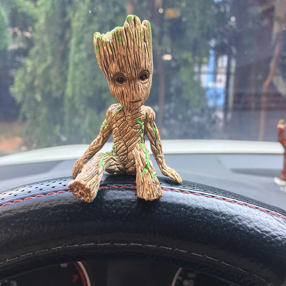 

6CM Disney Avengers Guardians Of The Galaxy 2 Action Figure Treeman Groot Toys Sitting PVC Model Dolls Collectible