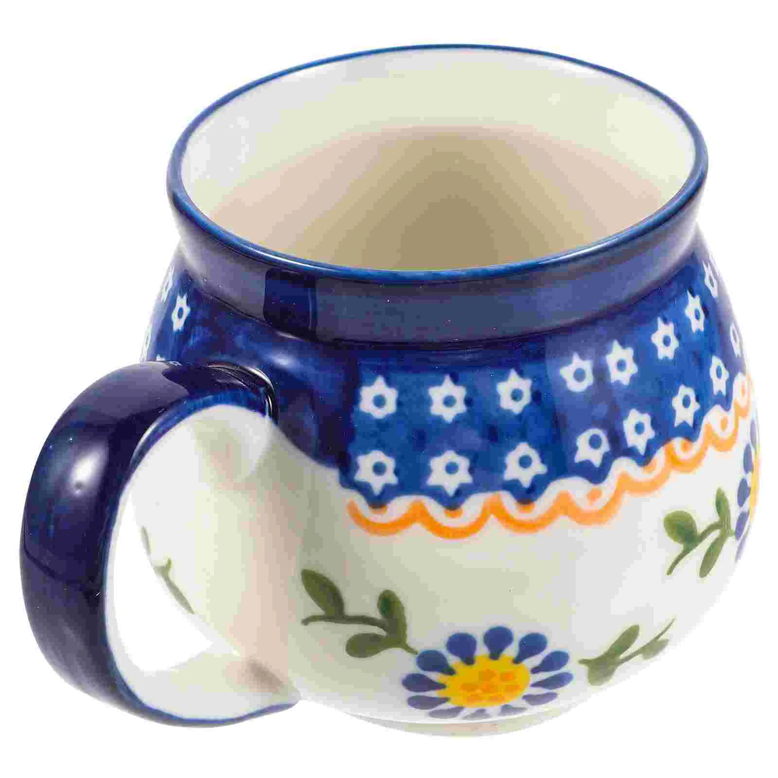 

Ceramic Coffee Mug Retro Coffee Cup Drinking Cup Breakfast Cup Office Water Cup(400ML)