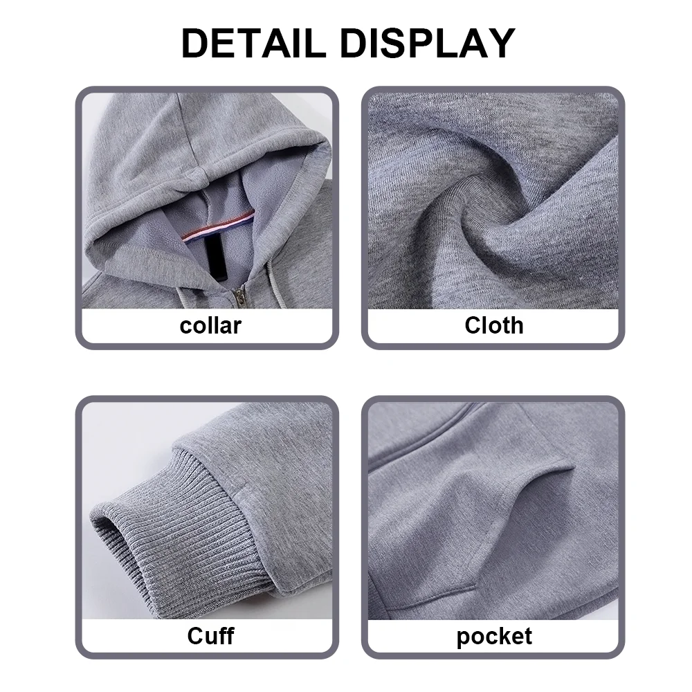 Фото простой рисунок на застежке-молнии с принтом Толстовка для женщин/мужчин