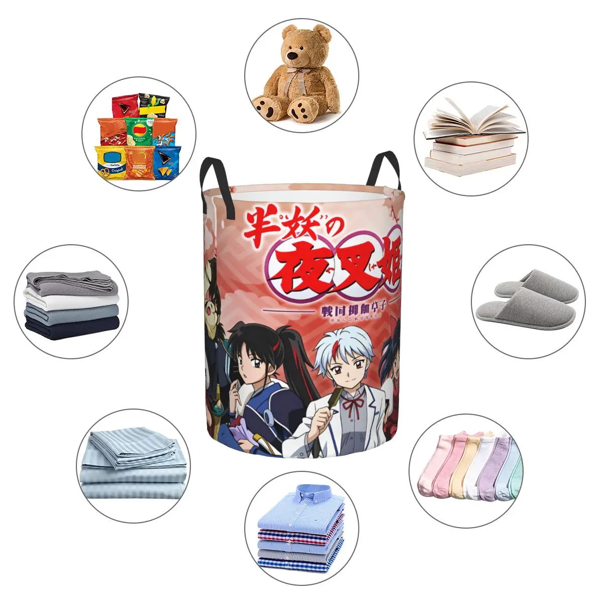 Корзина для белья Towa Higurashi Inuyasha Kohaku, складная, Setsuna Moroha Hisui Kirara, для хранения одежды, для гостиной (art.: 3920da75c5312) - 3920da75c5312