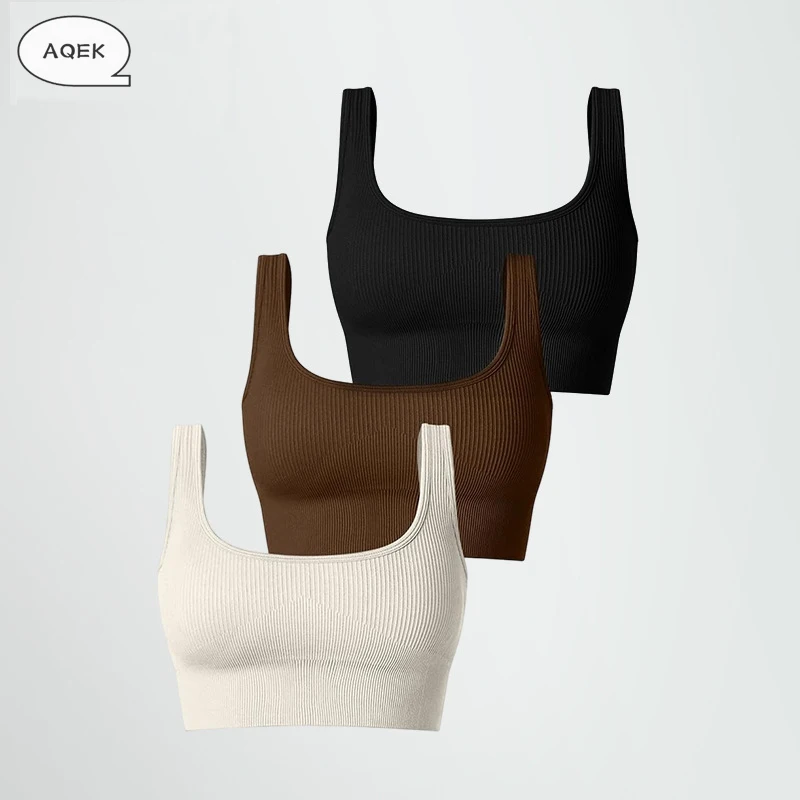 

AQEK Solid color U sexy fashion Sports bra Breathable wireless pad push up Sports bra Fitness Yoga Bodyfit Bra Sports bra suspen