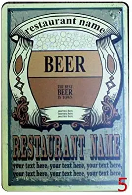 

Beer Vintage Metal Tin Signs 30 x 20cm, Unique Retro Wall Decorations for Lounge/Bar/Cafe/Home /Dorm/Garage/Man Cave/Gas Station