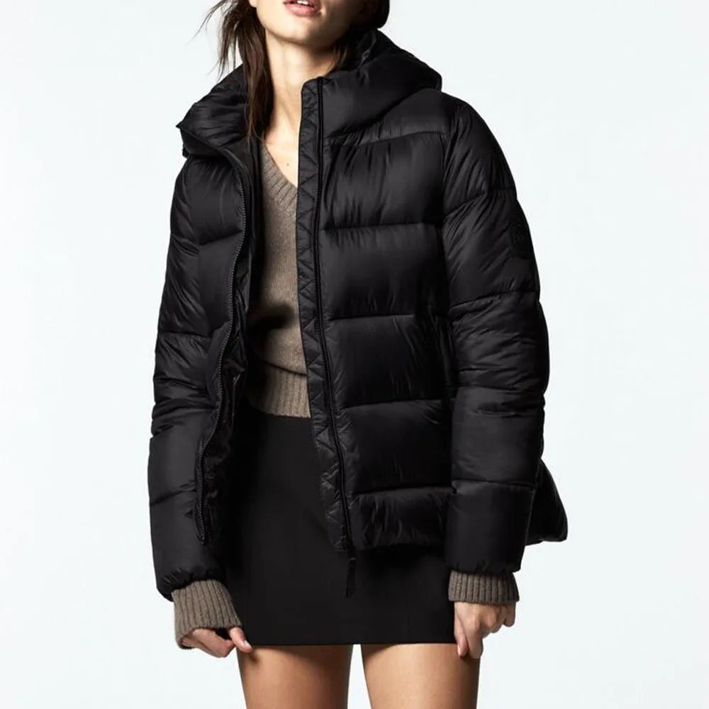 2022 New Winter Women Casual Cotton Down Puffer Jacket Women Windproof Warm Slim Black Coats