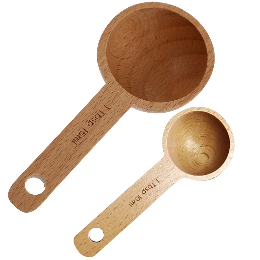 

Scoop Spoon Tea Forsugar Spoons Coffee Scoops Loose Measuring Wooden Canisters Tablespoon Salt Appetizer Measure Wood Teaspoon