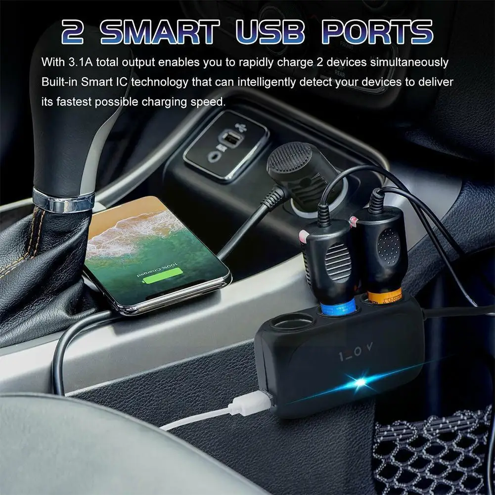 

Адаптер питания с двумя USB-портами, DC 12-24 В