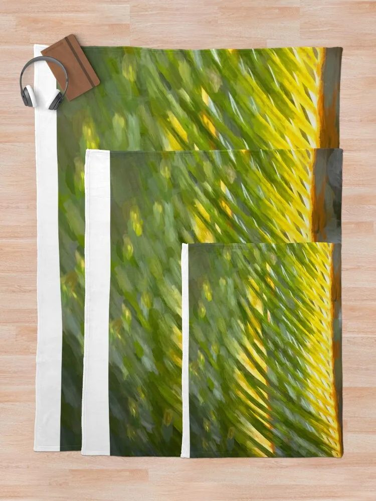Зеленые саго пальмовые листья абстрактное одеяло X103 аниме лохматое одеяла