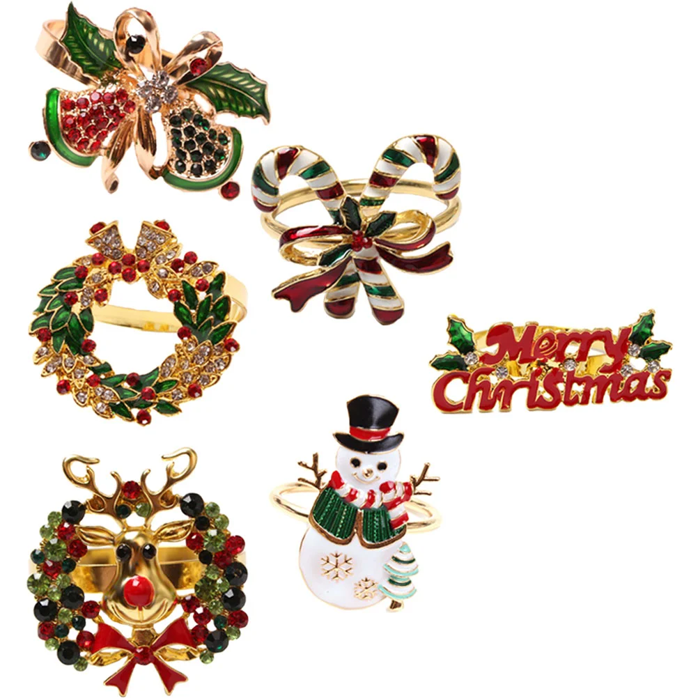 

Napkin Rings Holiday Holdertable Wedding Christmas Favors Party Centerpieces Dining Metal Decorative Clasps Serviette Buckles