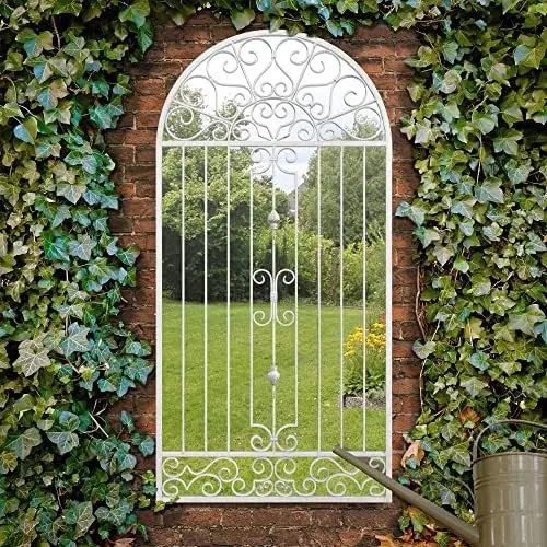 

Window Metal Mirror, 39.4x23.6\u201C Mirror Windowpane Decoration for Living Room Bedroom Entryway Bathroom Vanity Corridor