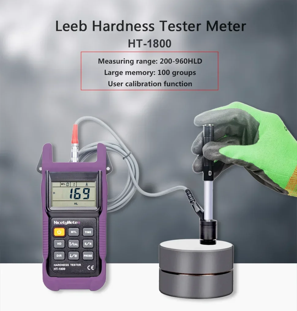 NicetyMeter HT1800 Измеритель твердости либу от 200 до 960 HLD Дюрометр для металлов HLD HRC HRB HB HV HS unsb со стандартным типом D (art.: 3920d2bfd795d) - 3920d2bfd795d