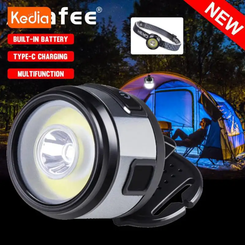 

Magnet Brim Lamp Xpg Cob Multi-function Headlamp Type-c Usb Charging Waterproof Lamp Flashlight Night Fishing