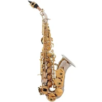 high quality cheap nickel body curve bell soprano saxophone