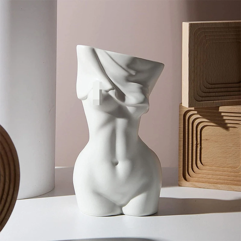 

Home Body Home Art Ornaments Flower Vase Ceramic Ware Vase Female Art Arrangement Decoration Decorative