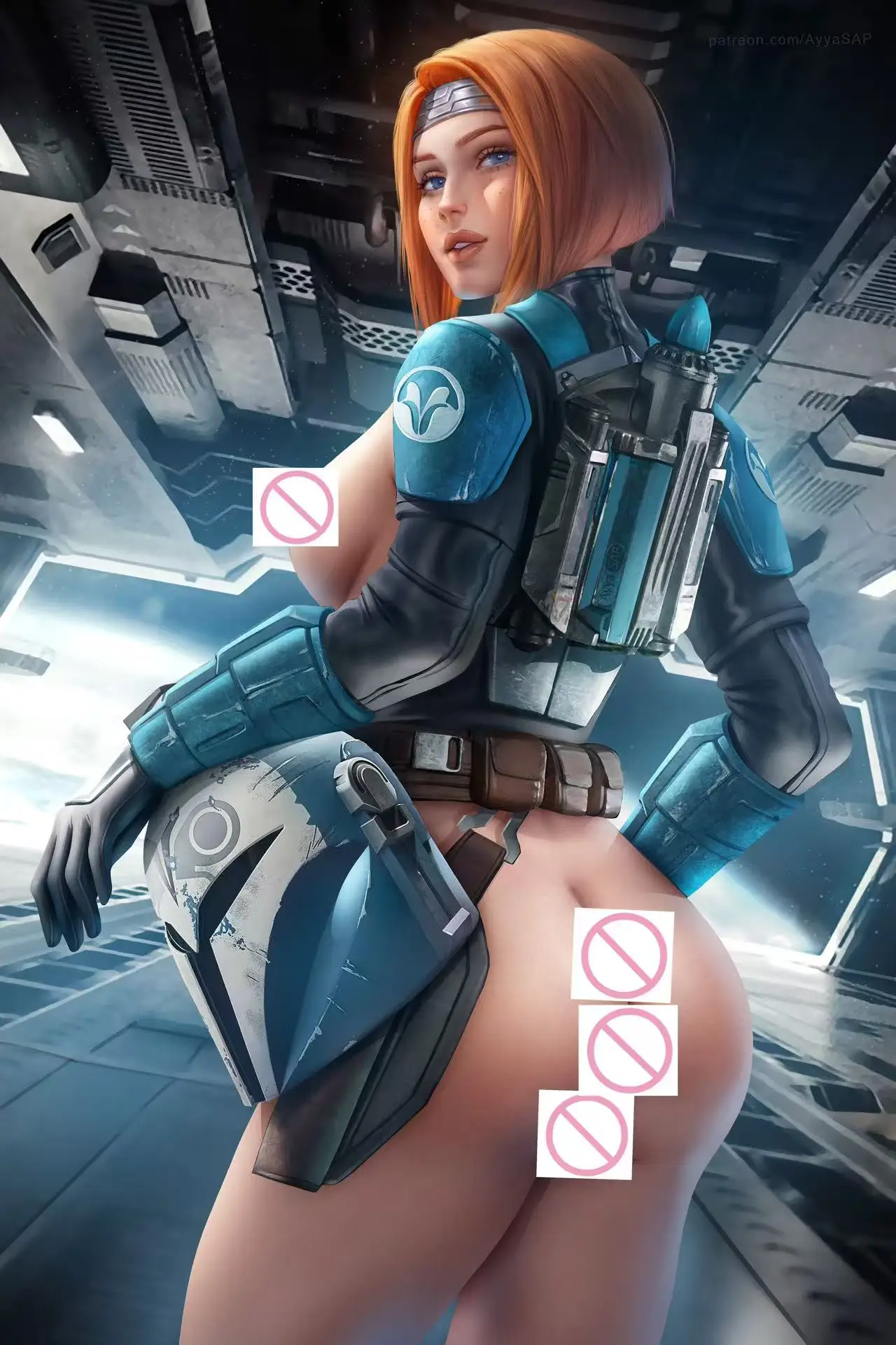 Bo-Katan Kryze SW Хентай Большая попа Аниме Сексуальная обнаженная леди Печать Холст HD