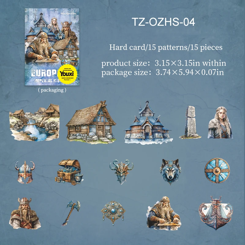 

Винтажные наклейки "Европейская серия императорских историков"