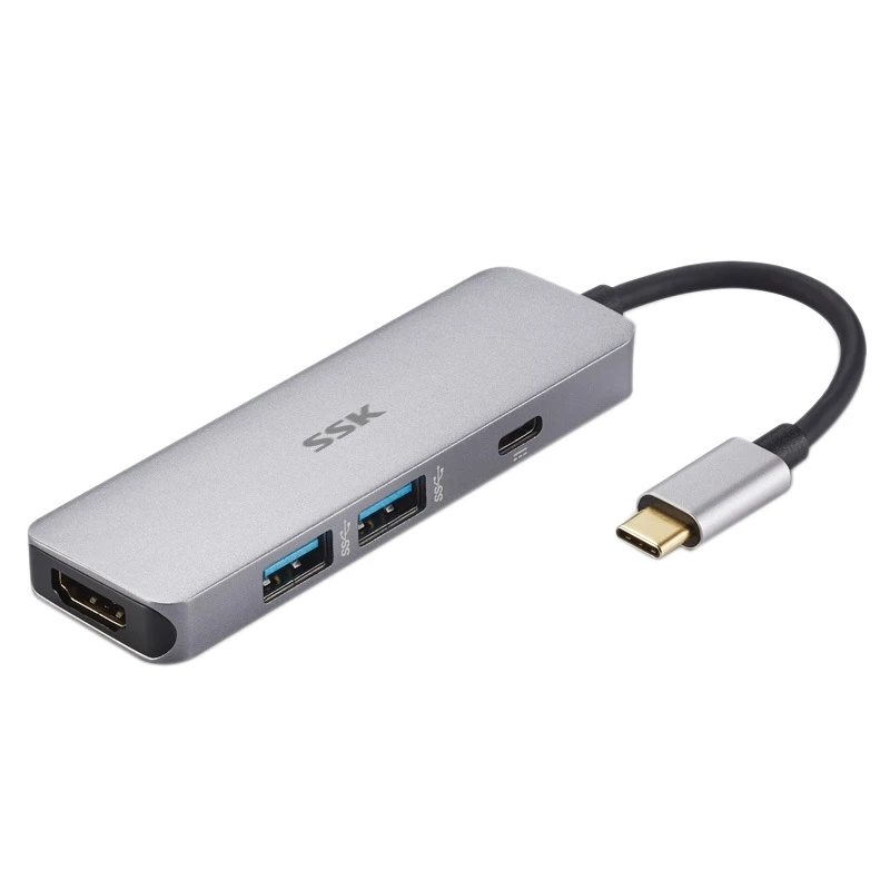 

SSK Type-C Многофункциональная док-станция HDMI-совместимая + USB3.0 + Поддержка PD: Windows Mac OS, Linux, Android 4,0