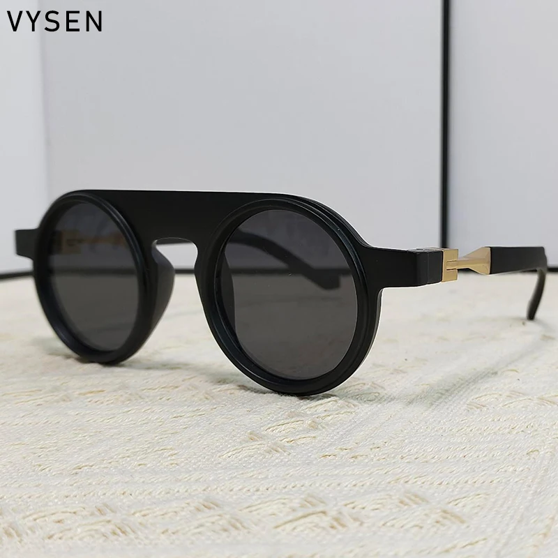 Круглые солнцезащитные очки в маленькой оправе для мужчин и женщин модные