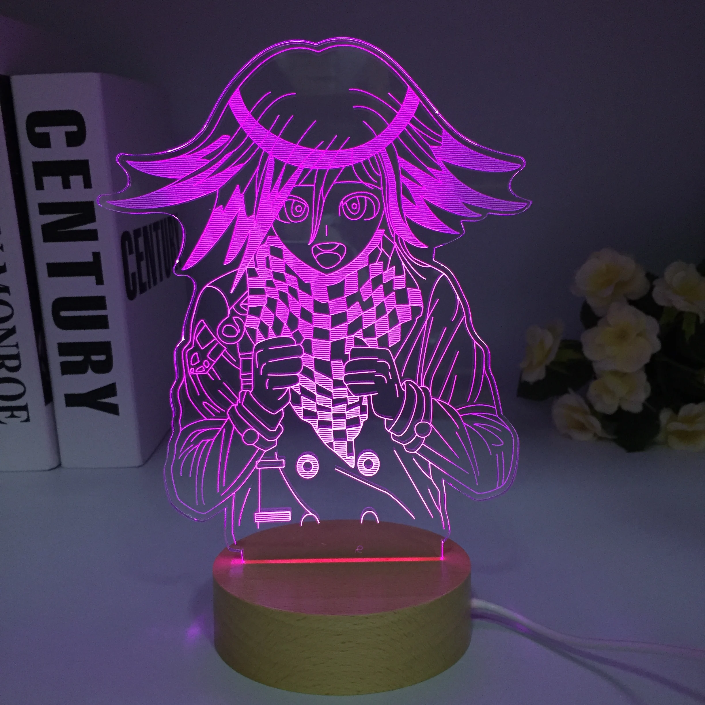 Danganronpa V3 Ouma Kokichi Game Lamp for Bedroom Decor Kids Gift Kokichi Oma Table Light Wooden 3D LED Night Light Dropshipping