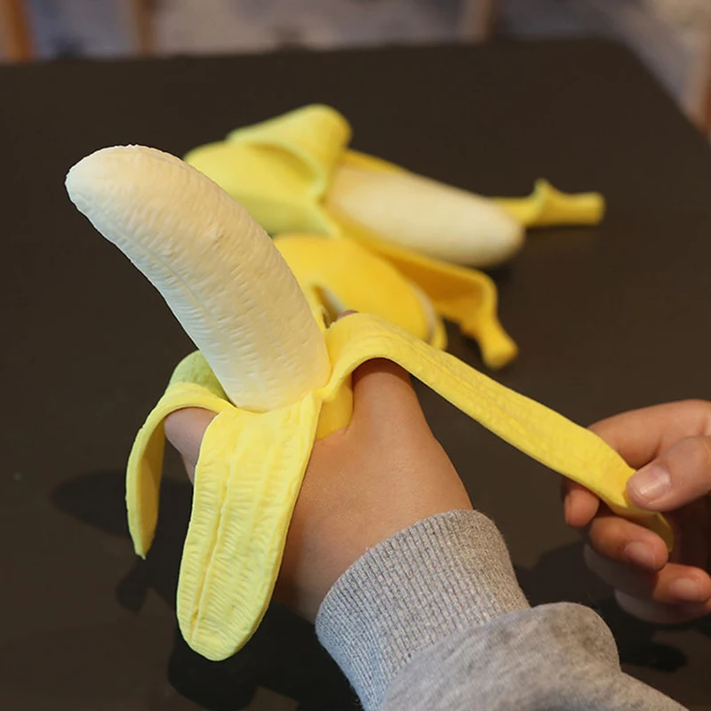 

Banana Squeeze Toy Funny Peeled Banana Decompression Toy Birthday squishy fidget toys for anxiety Gift for kids and adults