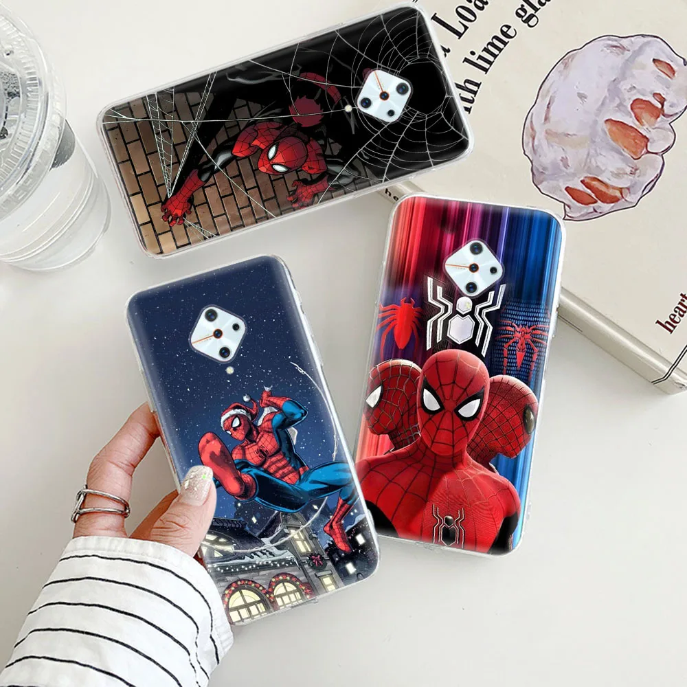 Transparent Phone Case for VIVO Y12S Y11S Y91C Y93 Y95 Y21S Y30 Y50 Y33S Y31 Y51 Y51A Y20S Y19 Y5S X80 Pro D-11 spider man