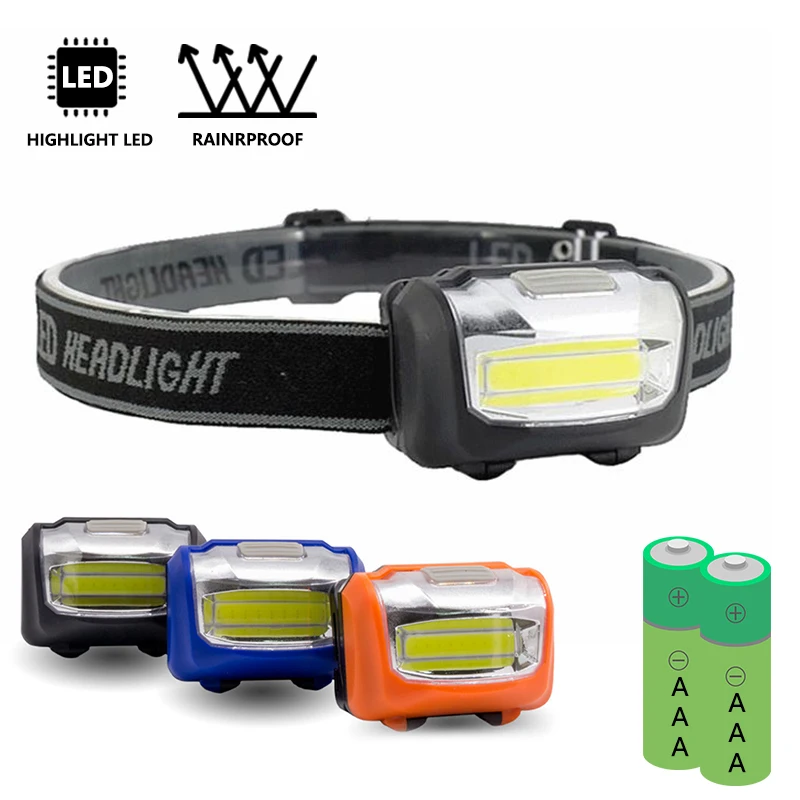 

Mini COB LED Headlamp Waterproof Headlights Powerful Adjustable Head Lamp Flashlight Outdoor Camping Night Fishing Headlight