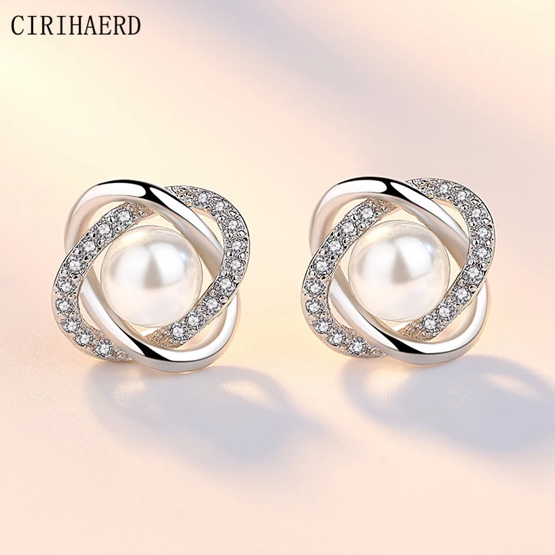 

Wholesale Jewelry 2022 Earrings For Women Boho Cross Imitation Pearl Piercing Stud Earrings Cute Accessories Fashion Gift Female