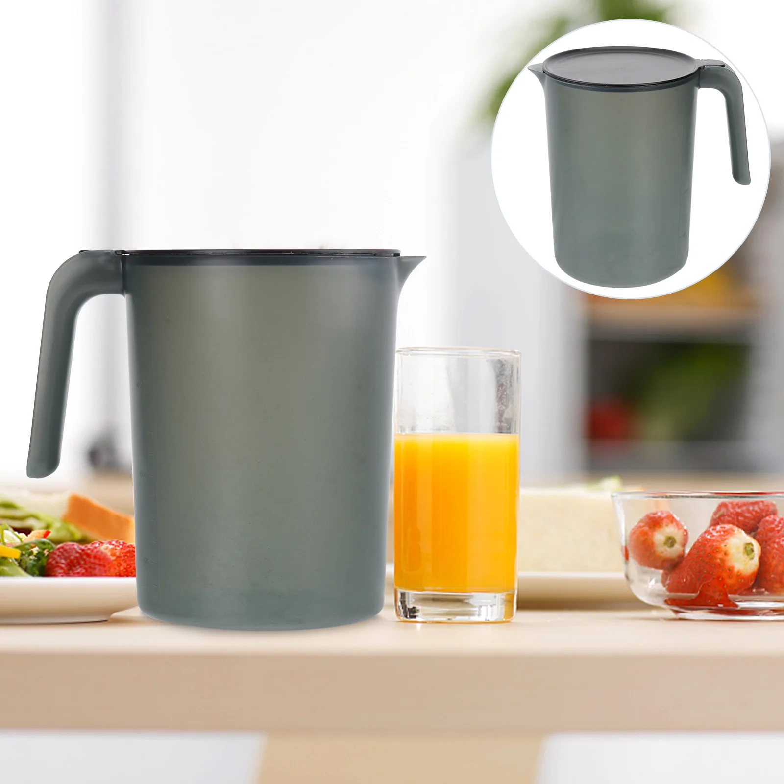 

Pitcher Waterwith Kettle Beverage Jugtea Lid Cold Fridge Pitchers Lemonade Pot Icedandhot Drink Lidsspout Scale Containers Jar