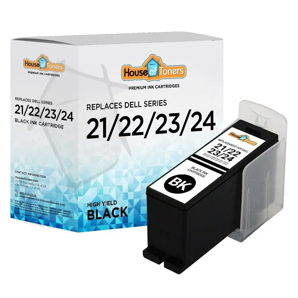 

Series 21 22 23 24 Black Ink Cartridge for Dell All-in-One Printers