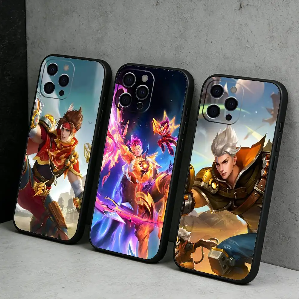 Фото Чехол для телефона C-Claude Game MLBB HD с принтом для iPhone 17, 16, 15, 14, 13, 12 Plus, Max, мягкий силиконовый, черный №1