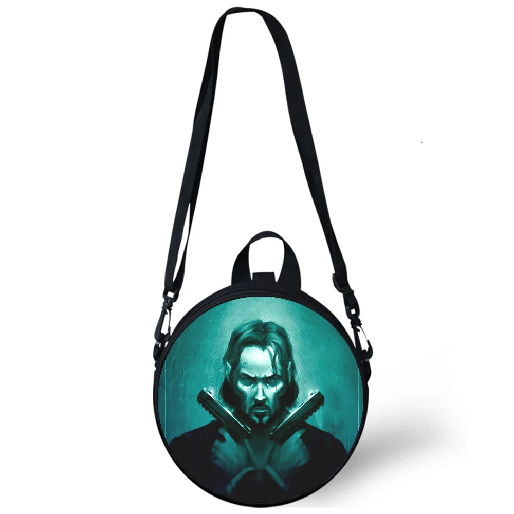John Wick Film Child kindergarten Bag 3D Print Crossbody Shoulder Bags For School Women Mini Round Bagpacks Rugtas Bag