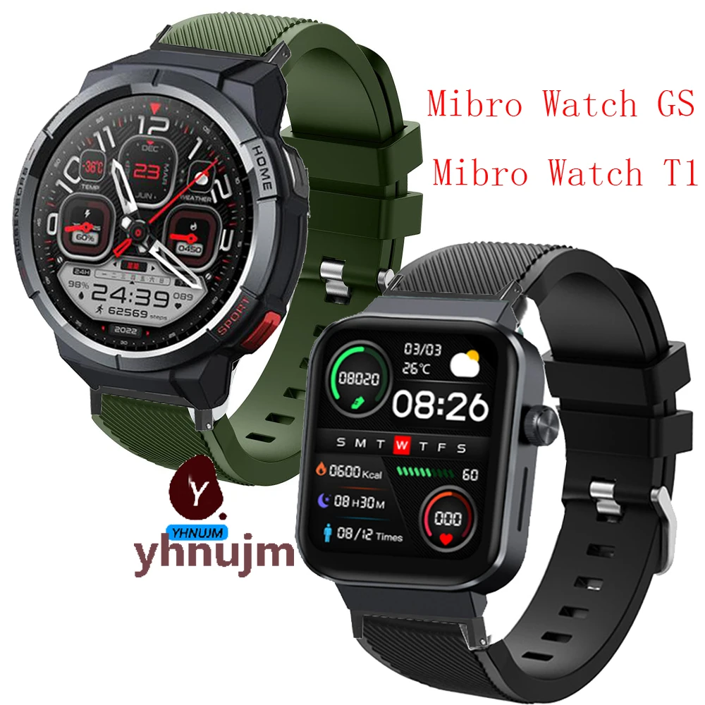 

Silicone Strap For Mibro Watch GS Smart watch Bracelet Smart Band Quick Release Belts For Mibro Watch T1 Wristband