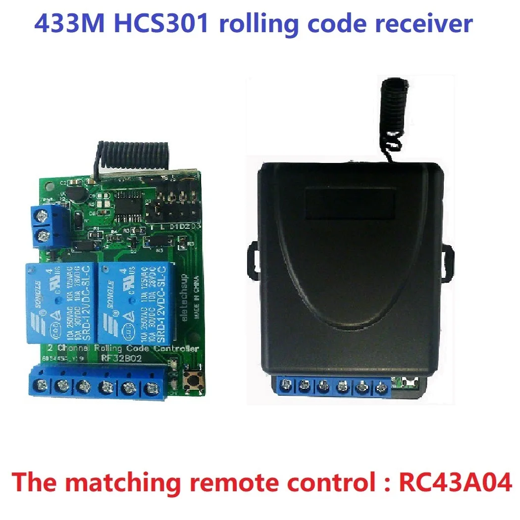 Безопасный пульт дистанционного управления 2CH 433M контроллер бесключевого