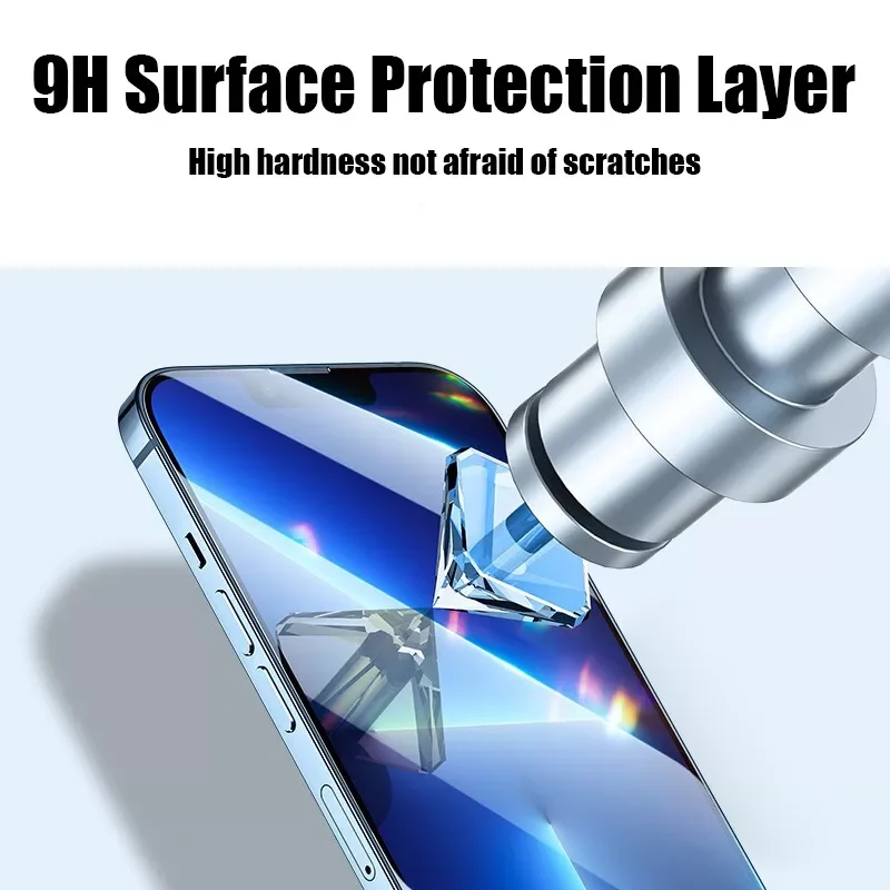 

The new4PCS Full Cover Protective Glass For iPhone 14 13 12 11 Pro Max Screen Protector On iPhone 12 13 Mini 6 7 8 Plus XR XS Ma